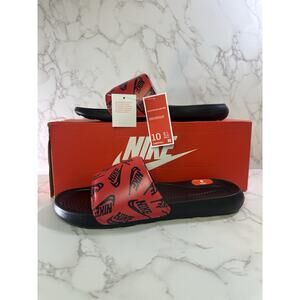 Nike Victori One Slide Print Black/Red Sports Sandals Men Size 10 U.S CN9678-601